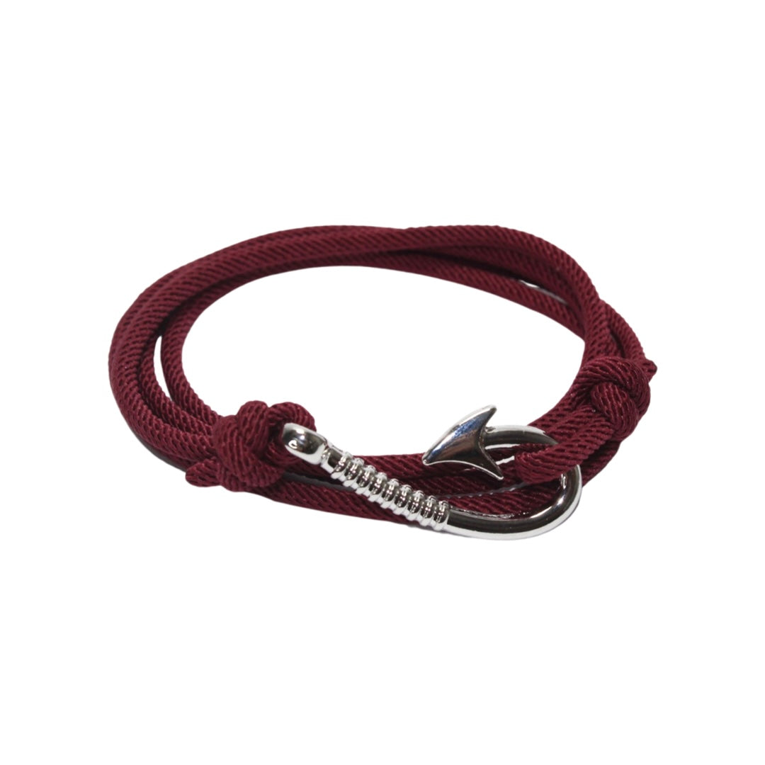 PULSERA GARFIO "BURGUNDY"