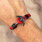 PULSERA ANCLA MARINA "RED PASSION"