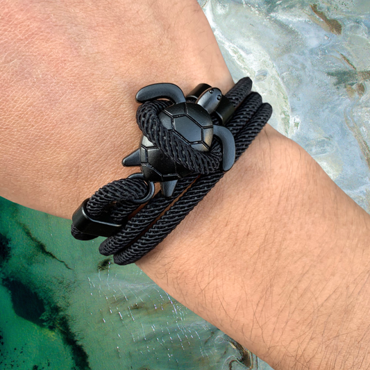 PULSERA TORTUGA "BLACK PEARL"