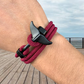 PULSERA COLA DE BALLENA "BURGUNDY"
