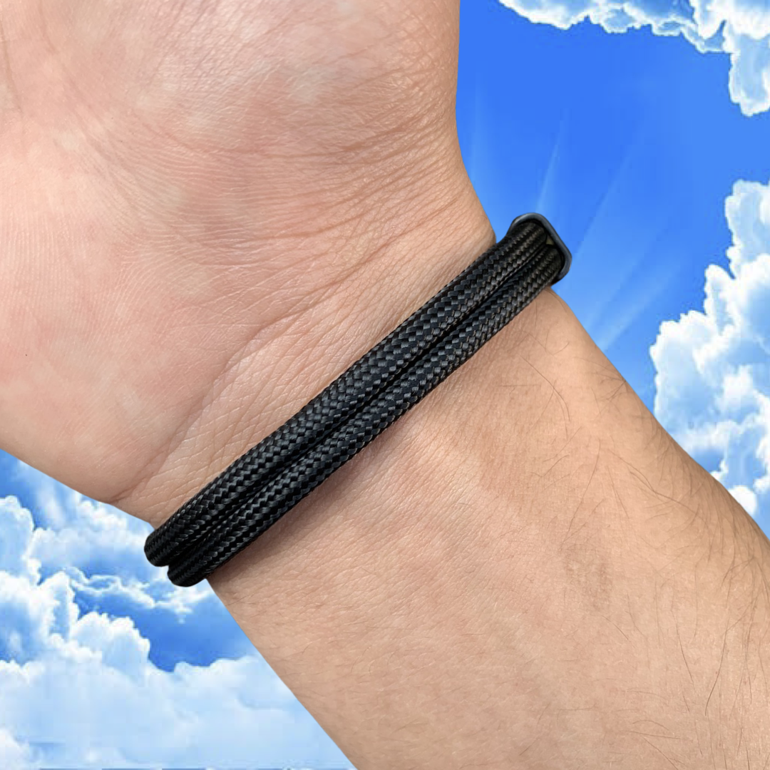 PULSERA AVIÓN "BLACK PEARL"