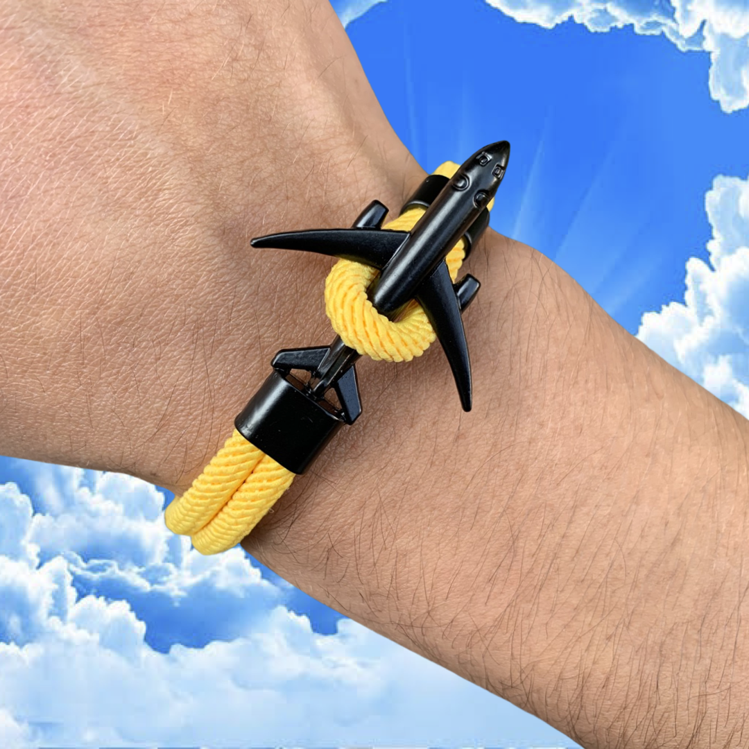 PULSERA AVIÓN "GOLDEN SUN"