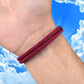PULSERA AVIÓN "BURGUNDY"
