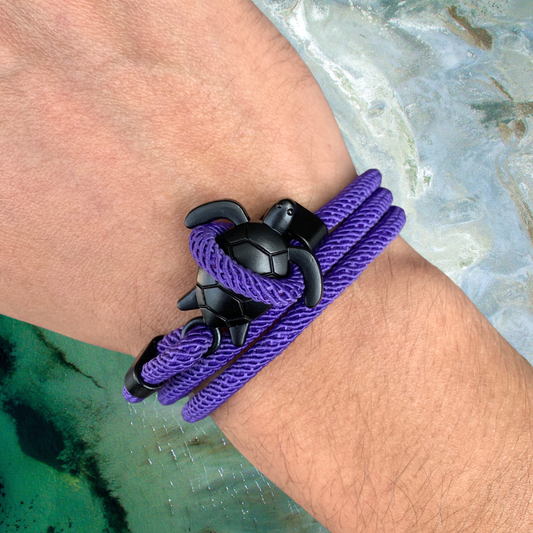 PULSERA TORTUGA "PURPLE RAIN"