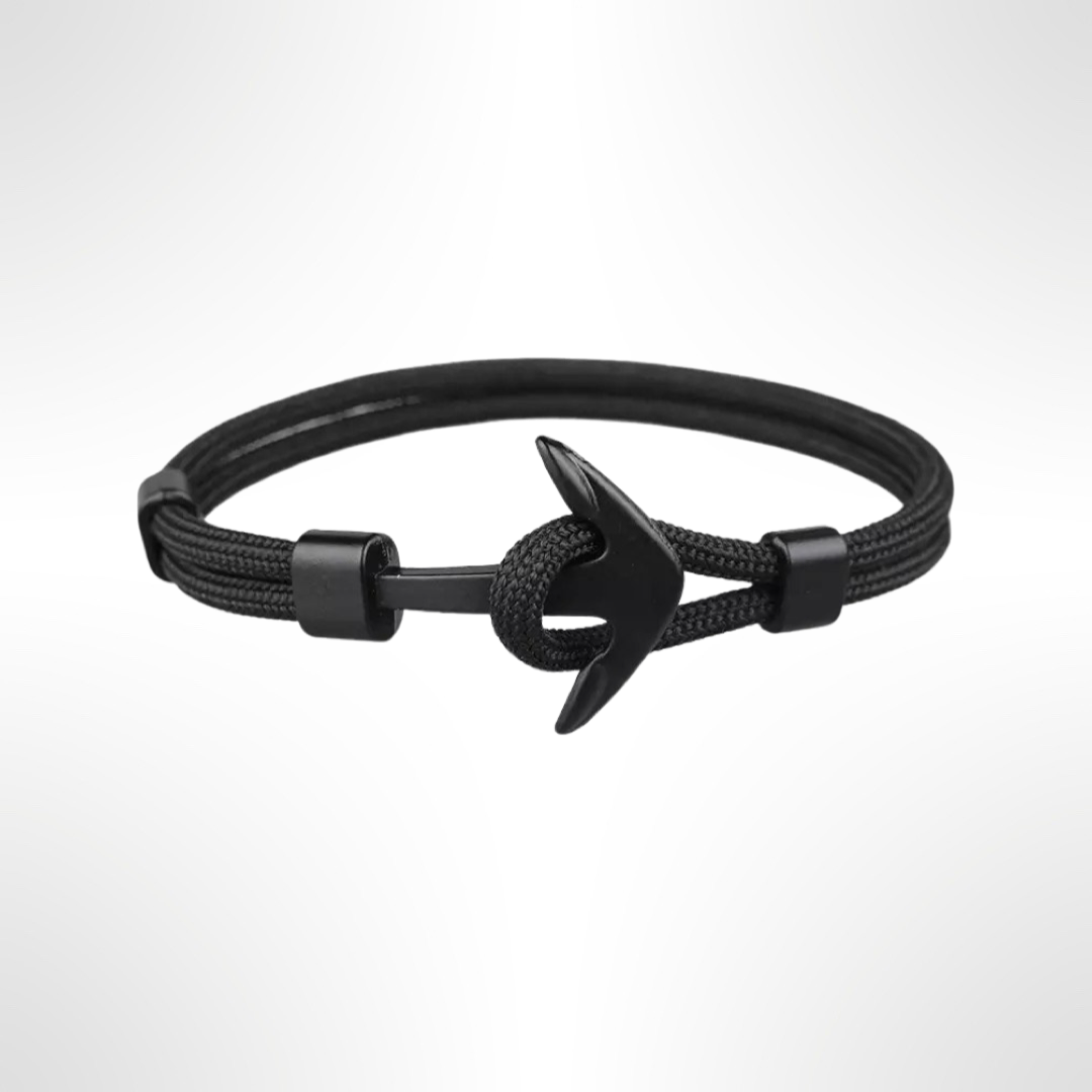 PULSERA ANCLA MARINA "BLACK PEARL"