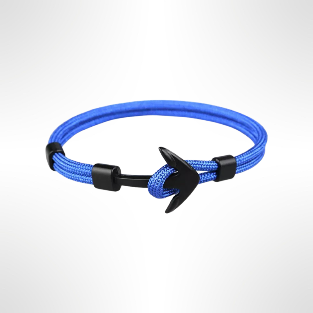 PULSERA ANCLA MARINA "BLUE WAVES"