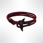 PULSERA COLA DE BALLENA "BURGUNDY"