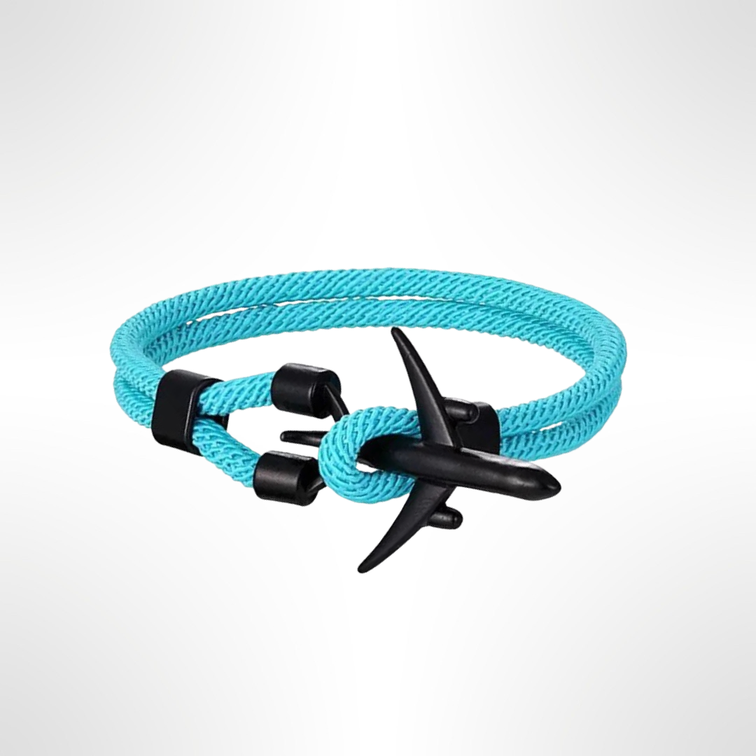 PULSERA AVIÓN "LIGHT BLUE SKY"